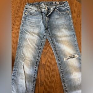 Miss Me Light Blue Distressed Skinny Jeans